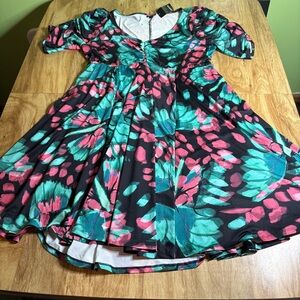 NWT Torrid Cinch Front Short Sleeve Stretch Dress 38” Long Womens Size 2X